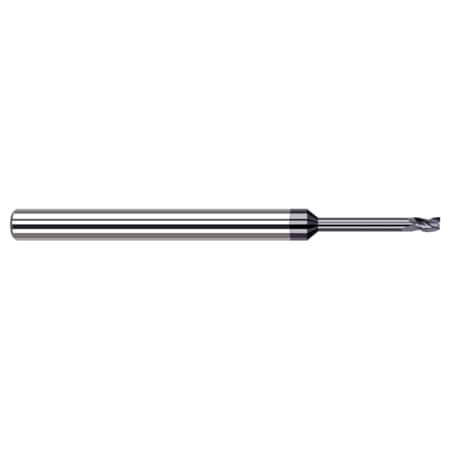 Miniature End Mill - 3 Flute - Square, 0.0210, Shank Dia.: 1/8